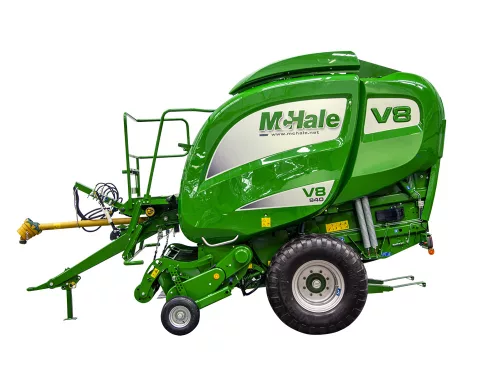 McHale V8940 nagy kapacitású, szeletelő nélküli változókamrás bálázó