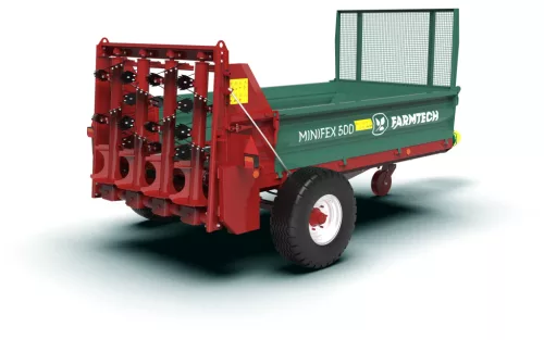 Farmtech MINIFEX 500 trágyaszóró pótkocsi