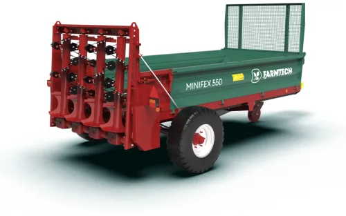 Farmtech MINIFEX 550 trágyaszóró pótkocsi