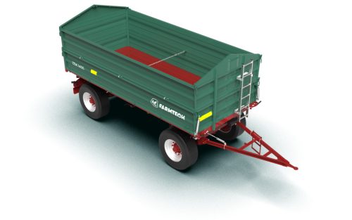 Farmtech ZDK 1400 kéttengelyes háromoldalra billenő pótkocsi