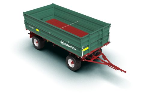 Farmtech ZDK 800 kéttengelyes háromoldalra billenő pótkocsi