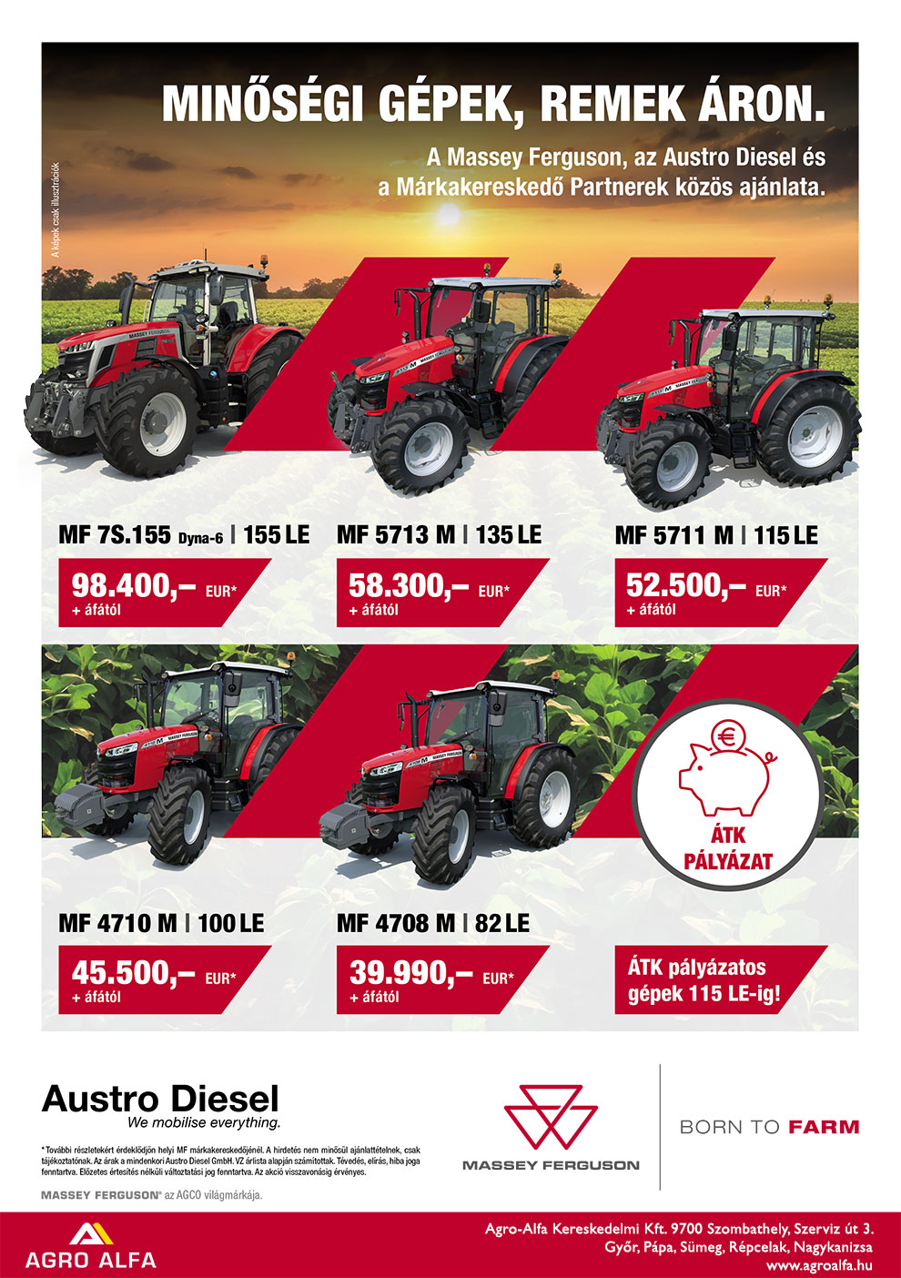 2024 osz kampany Massey Ferguson traktorokra Agro Alfa